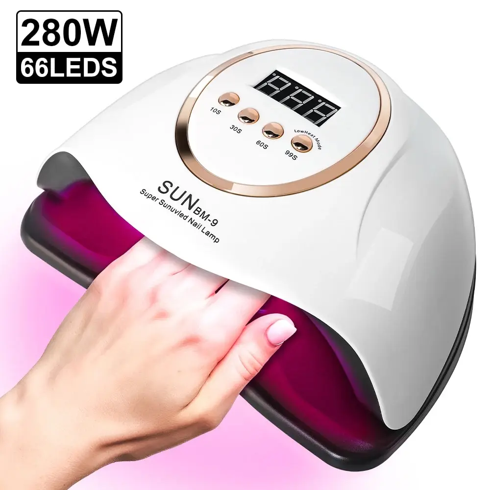 66Leds Krachtige Uv Led-Nageldrooglamp Voor Het Drogen Van Nagelgellak Draagbaar Ontwerp Met Lcd-Display Uv-Lamp Manicure Salon Gereedschap