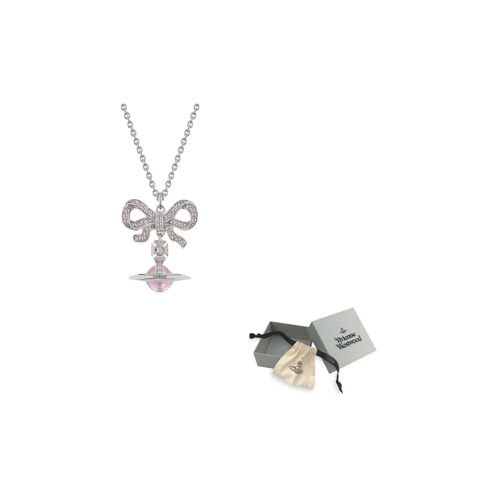 

Vivienne Westwood Crystal Necklaces Unisex Silver 8050889595144