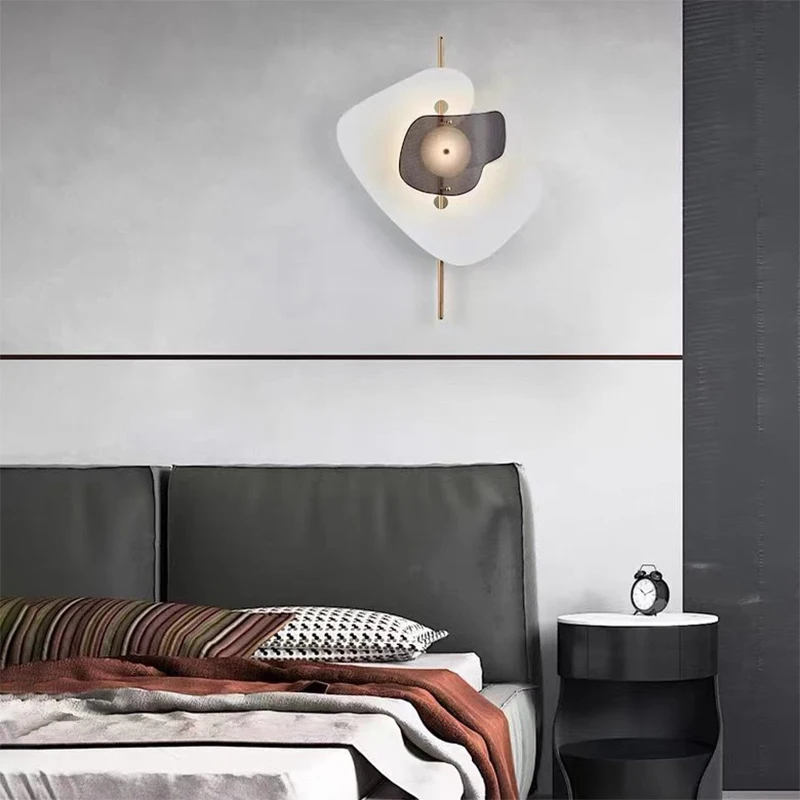 Lámpara de pared creativa nórdica, accesorios de iluminación de Arte de hierro moderno para dormitorio, restaurante, decoración de sala de estar, luz de pared con personalidad