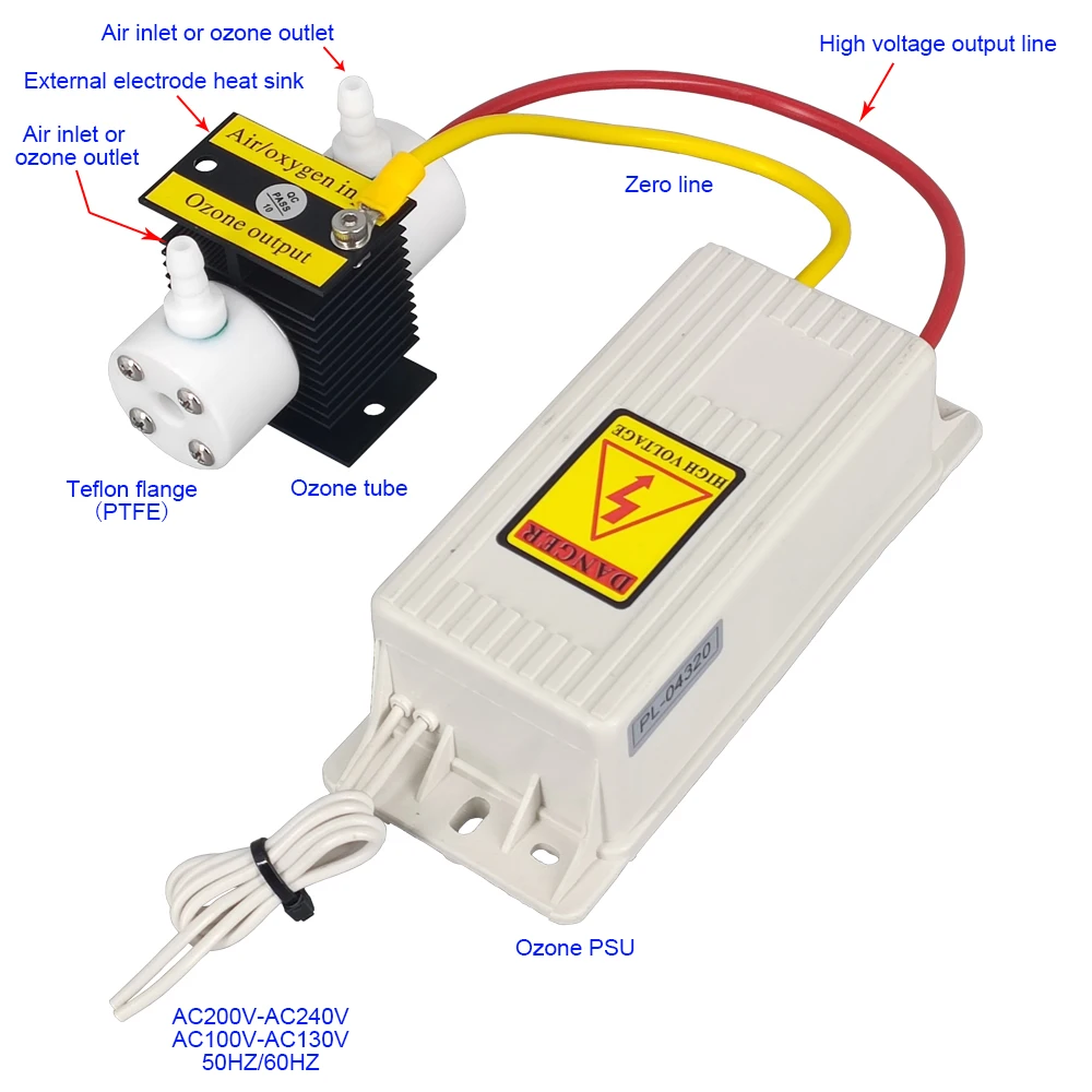 CE FCC ROHS Patented product 0.5G/H 0.5grams 90mg/L ozone generator kit air purifier drinking water disinfection