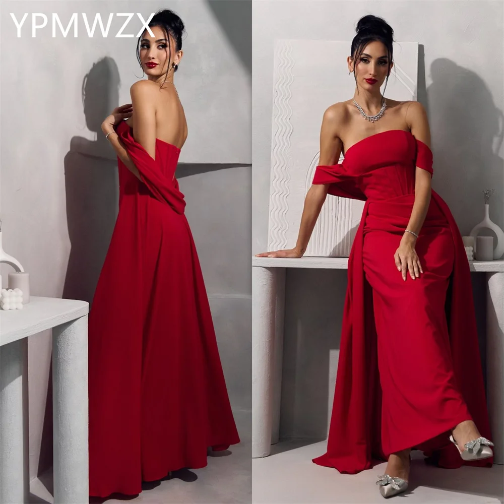 ที่กําหนดเอง YPMWZX Strapless A-Line กระโปรงยาวพื้น Bespoke โอกาสชุด