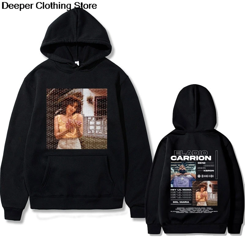 

Rapper Eladio Carrion Sol Maria Music Album Cover Hoodie Men Women Fashion Oversized Sweatshirt Male Vintage Hip Hop Hoodies