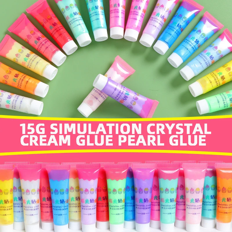 Crystal Cream Glue for DIY Cell Phone Case Material Package, Handmade Jewelry, Resin Small Accessories, Simulation, 15g