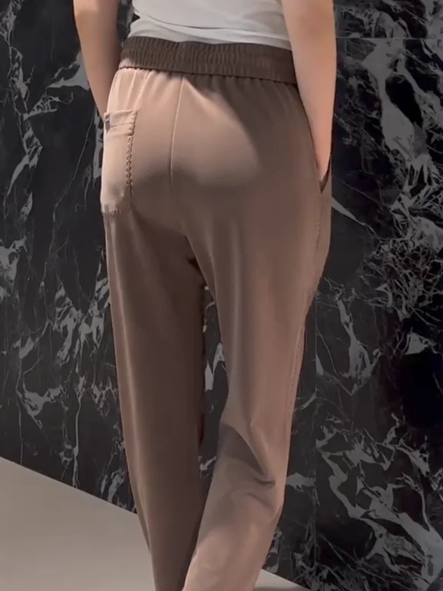 

Ультрамягкие мужские повседневные брюки из модала, весна-лето, новинка, прямой крой, комфортные, простые, легкие, роскошные