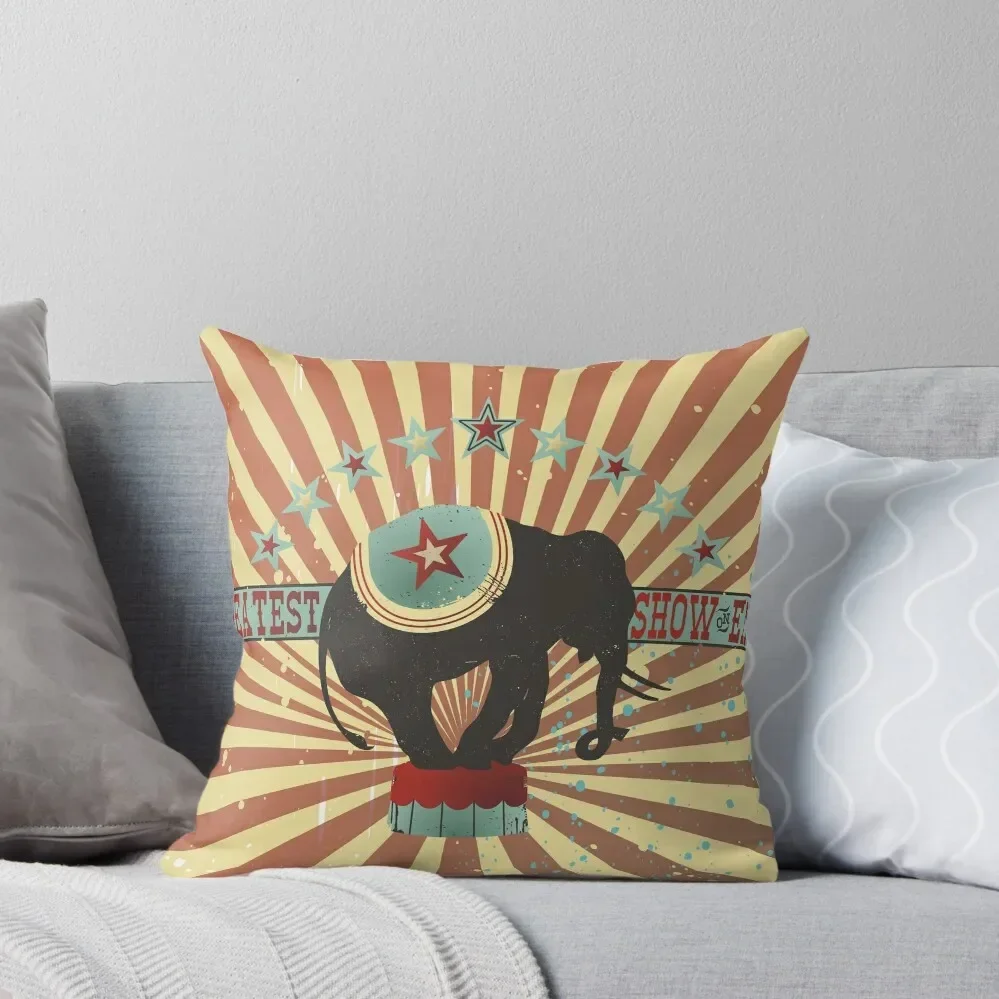 

Vintage style circus elephant big top stripes Throw Pillow christmas cushions covers Decorative pillowcase Cushions Cover Pillow