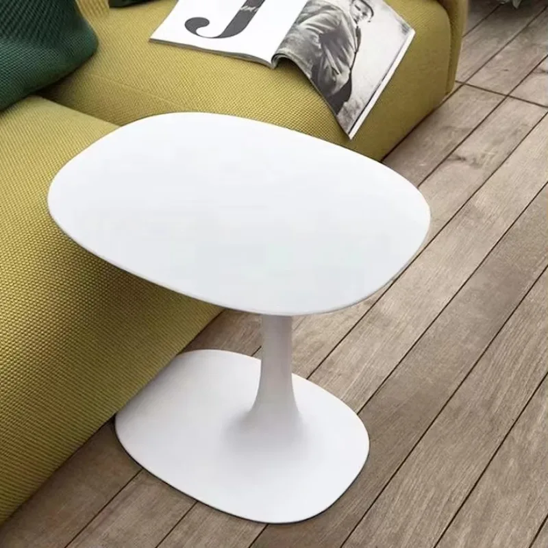 

Modern Living Room Small Coffee Table White Fiberglass Tea Table Nordic Side Table