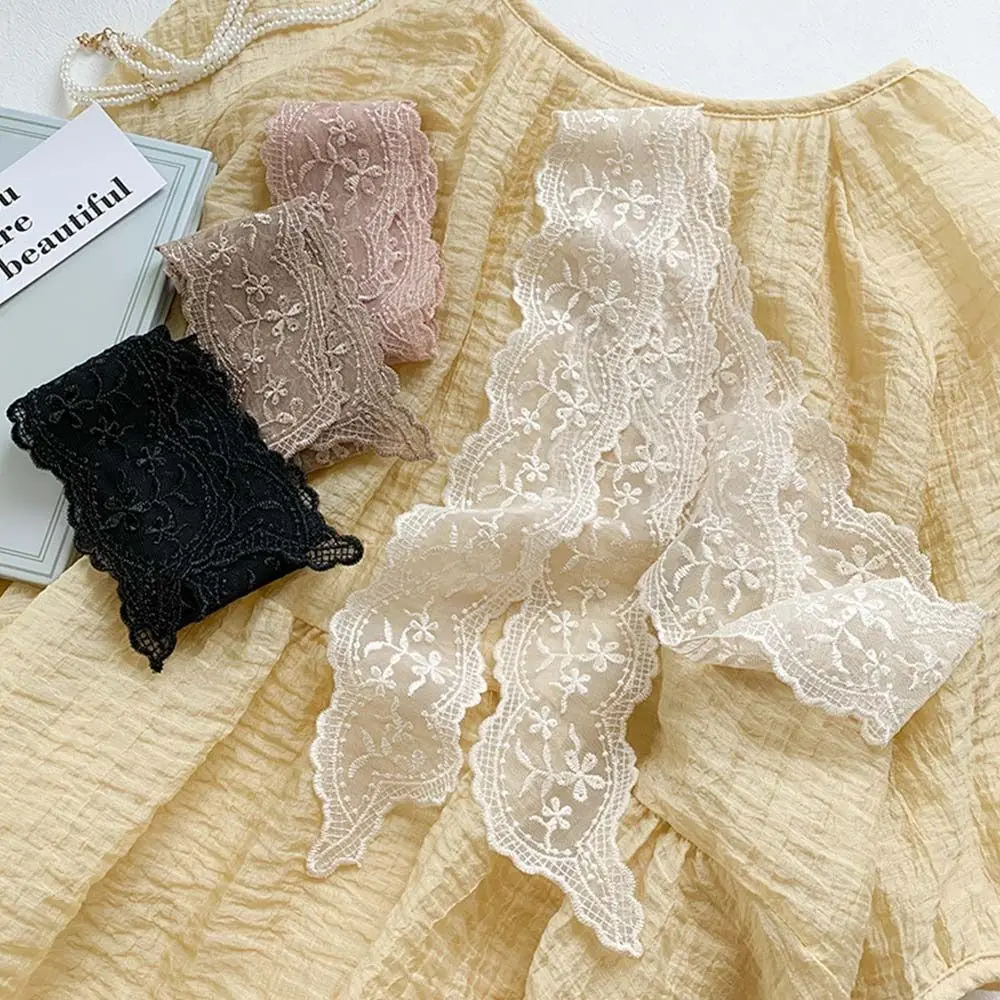 

Summer Soft Lace Scarf Floral Hollow Headband Embroidery Sweet Neckerchief for Women