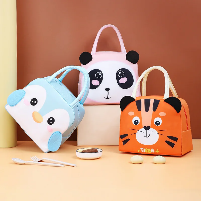 Functional Pattern Cooler Lunch Box Portable Insulated Oxford Cloth Lunch Bag Thermal Food Picnic Lunch Bags for Women Kids