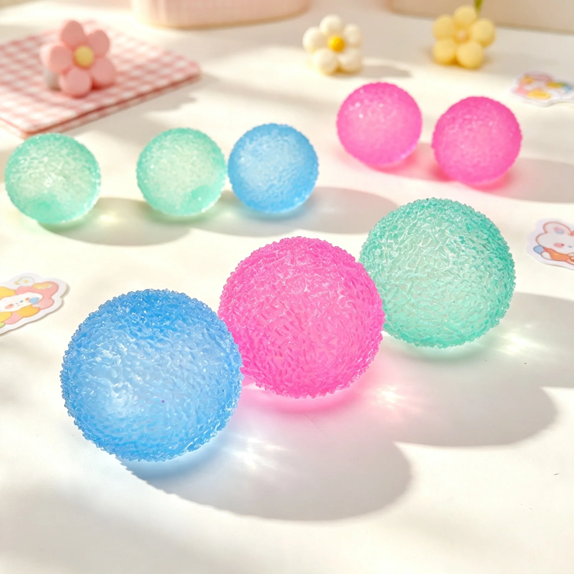 Sensory Slushie Squeeze Ball 1PC Reusable Crunchy Crackling Toy for Stress Relief Calm Fidget Play at Work Home