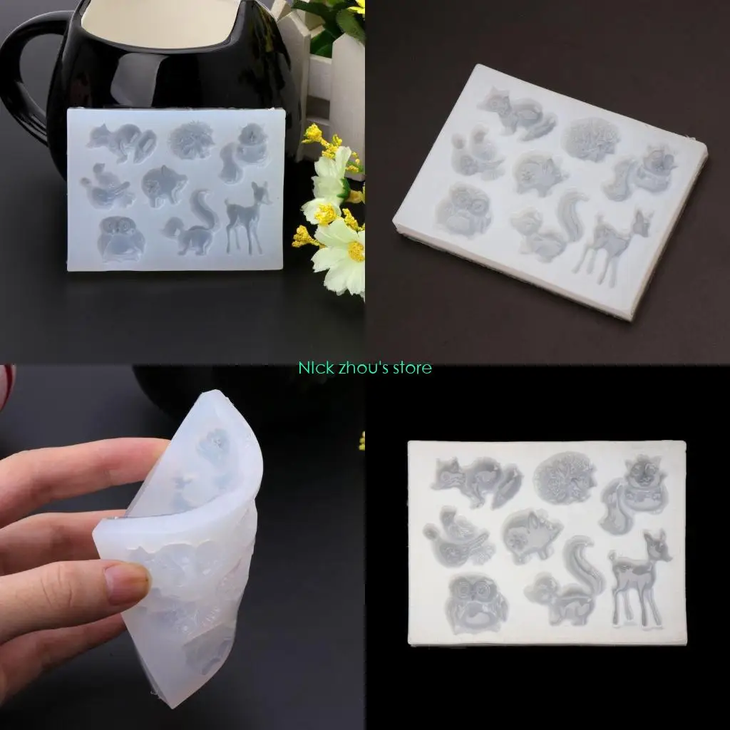 

E15E Свинья, лось, ароматические формы для свечей, форма для литья из эпоксидной смолы в виде животных, поделки для изготовления