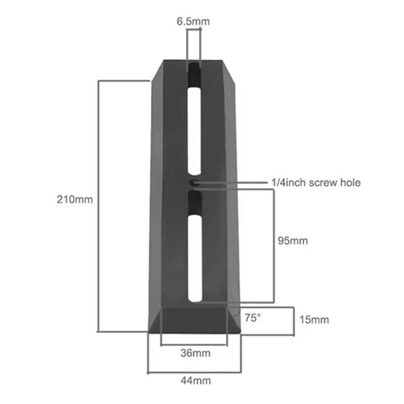 New Black Telescope Dovetail Mounting Plate Full Alloy W/ 1/4Inch Screw Hole for Astronomical Monocular Telescope,21Cm