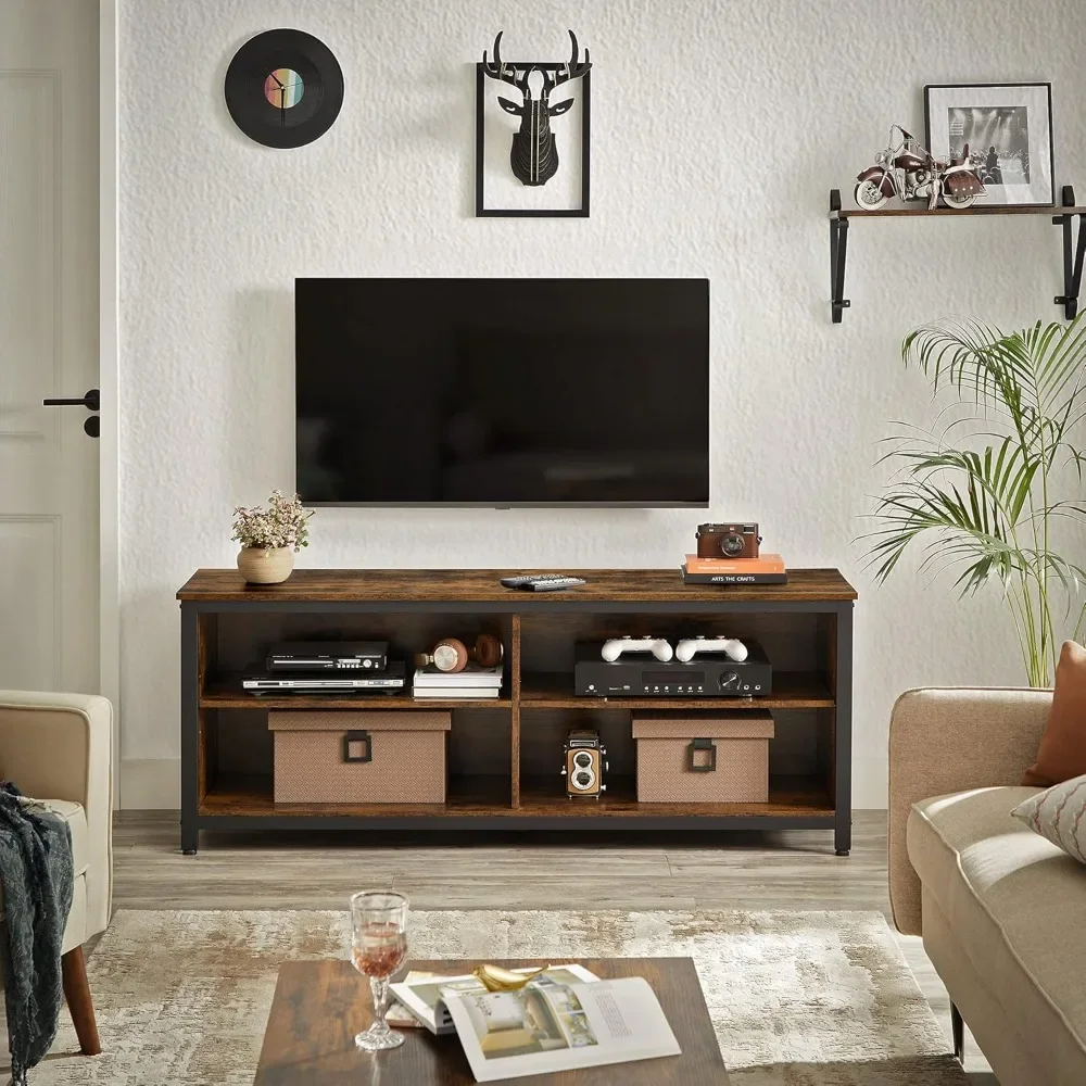 TV Stand for Televisions up to 65 Inch, Entertainment Center, with Adjustable Shelves for Living Room, Bedroom