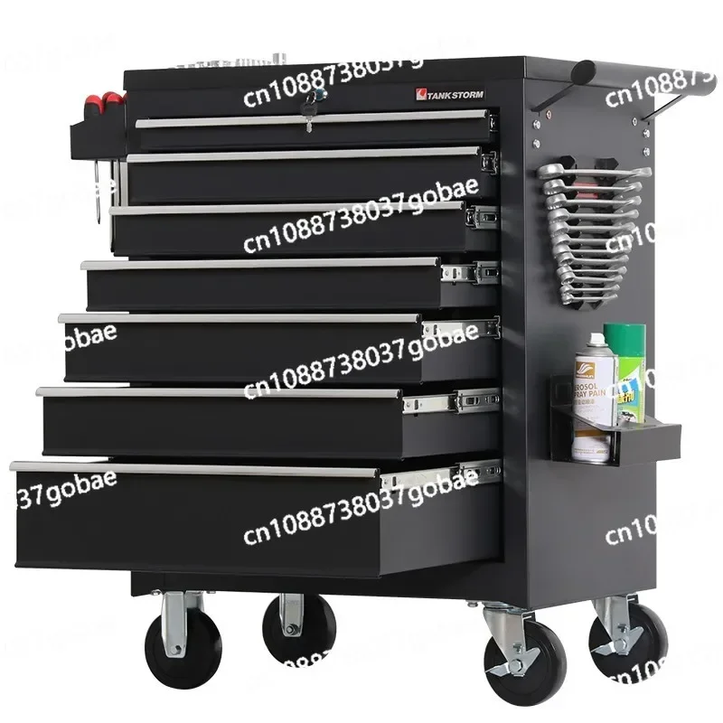 Auto Repair Tool Car Trolley Workshop Hardware Tool Cabinet 7 Drawers Movable