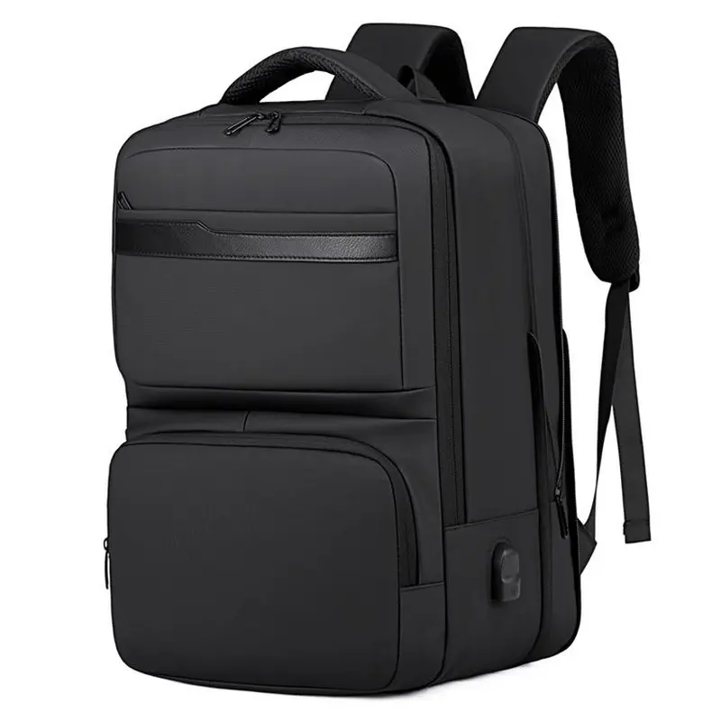 New Nylon Men's Backpack Business Laptop Bag USB Charging Port Multi-Pocket Casual Daypack for Work Travel School