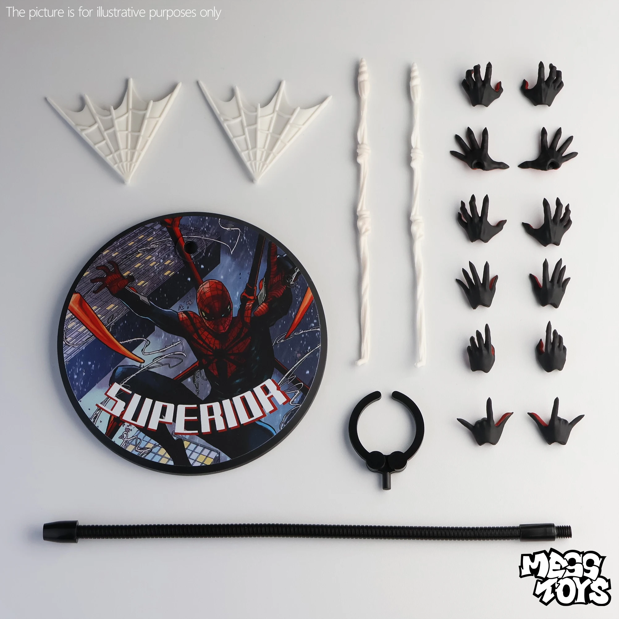 Messtoys – figurine d'action Spiderman supérieure, jouets en désordre, modèle Spider Man supérieur, poupée en Pvc, décoration de salle, jouet de bureau, cadeaux