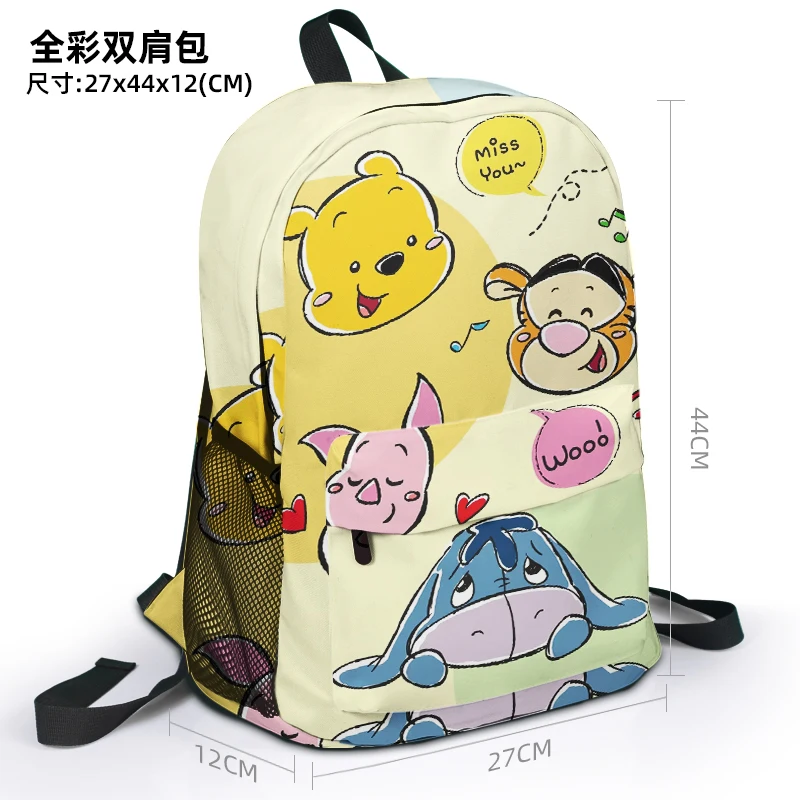 Imagem -02 - Disney Winnie Leitão Eeyore M7731 Mochila Mochilas Personalizadas Anime Bolsa dos Desenhos Animados Mochila de Viagem Presente