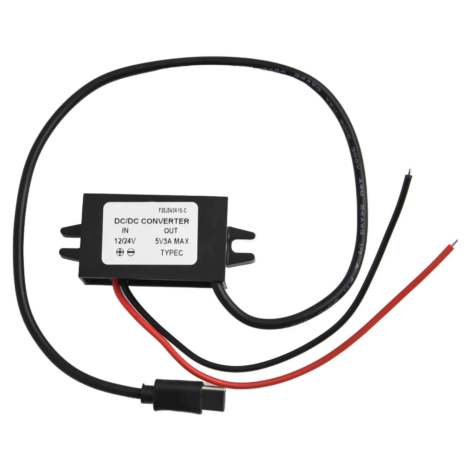 1pc 12V/24VTo5V DC-DC コンバータ USB C 5A 25 ワット DC コンバータ降圧モジュール電源充電アダプタ車のダッシュカム用