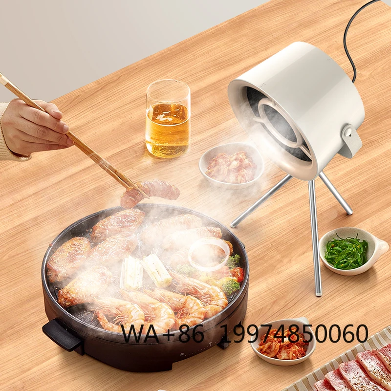 

Smart Electric Kitchen Mini Range Hood Household Small Desktop Range Hood Barbecue Portable Mobile Travel Chimney