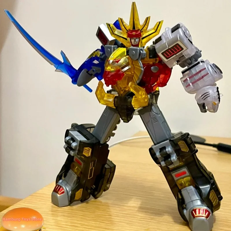 

In Stock Hyakujyu Sentai Gaoranger Bandai PB Beast Team Teeth Bark King Colorful Model Mobile Doll Collection Gifts