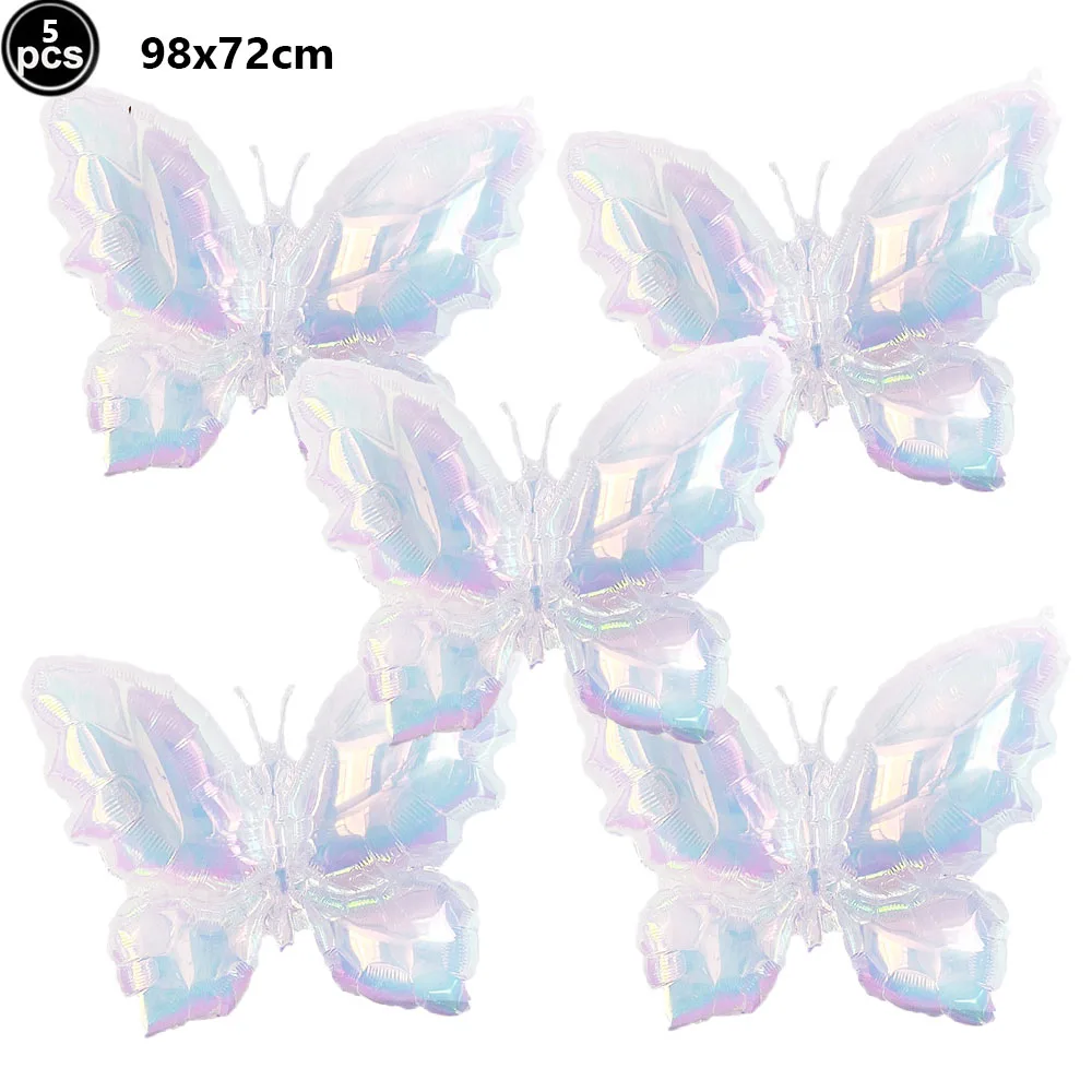 5 sztuk dekoracje urodzinowe balony motylkowe duży motyl balony z folii aluminiowej dekoracje weselne Baby Shower Kids Globos