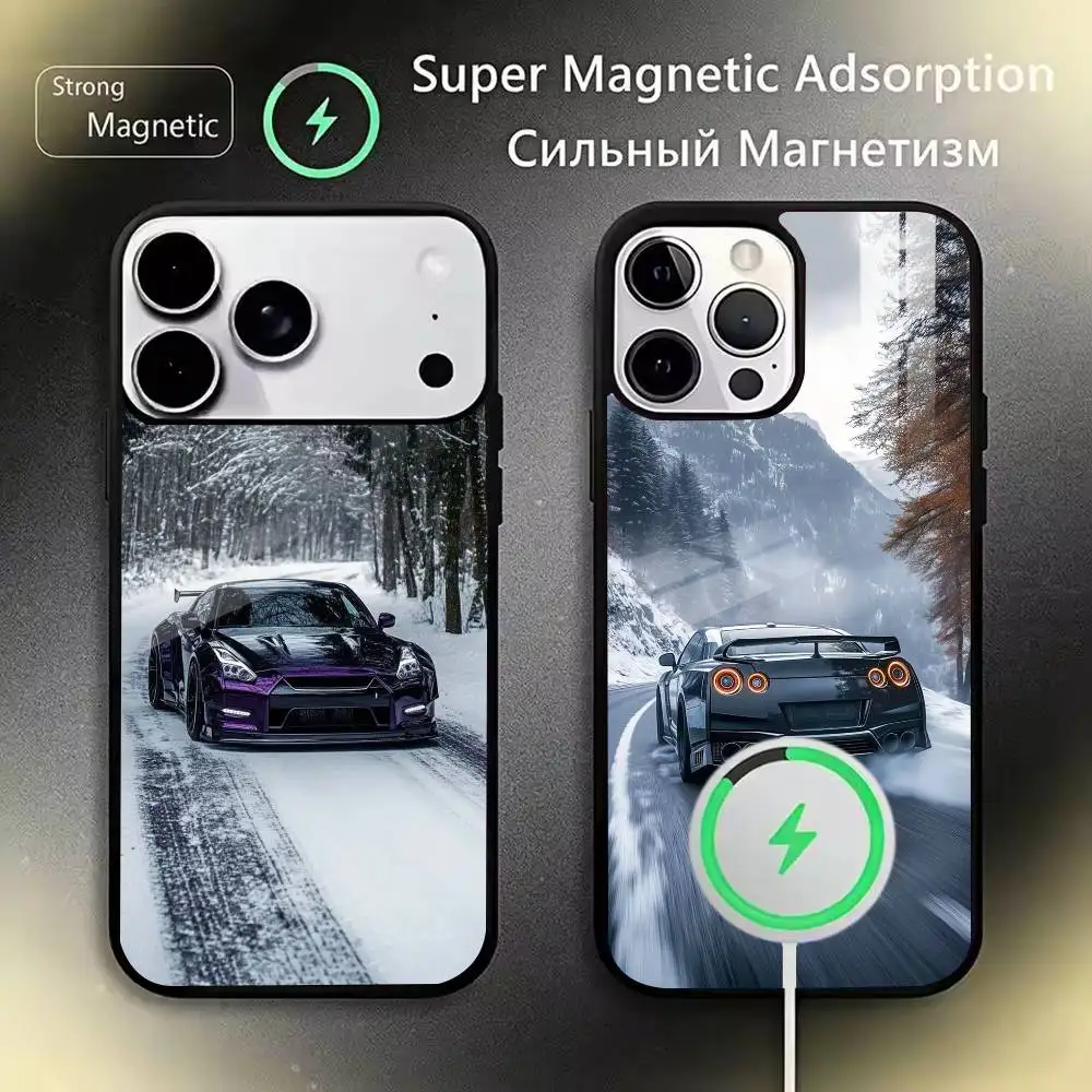 

Car Turbo Beast GTR Phone Case For iPhone 17,16,15,14,13,12,11Plus,Pro,Max for Magnetic Wireless Charging