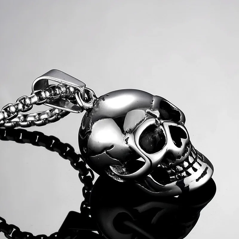 Mens Jewellery Gothic Accessories Stainless Steel Jewelry Hip Hop Punk Party Skull Men's Stainless Steel Necklace Pendant Gift