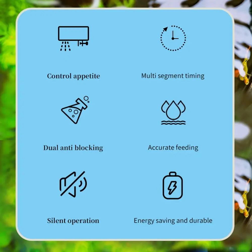 

Интеллектуальная автоматическая кормушка для аквариума с таймером, большой емкости, бесшумная, электрическая, с двойной защитой от засорения