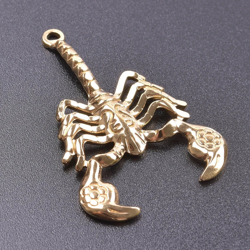 5pcs/Lot Animal Charms Wolf Scorpion Wings Pendant Male Stainless Steel Charms DIY Jewelry Making Bedeltjes Voor Sieraden Maken