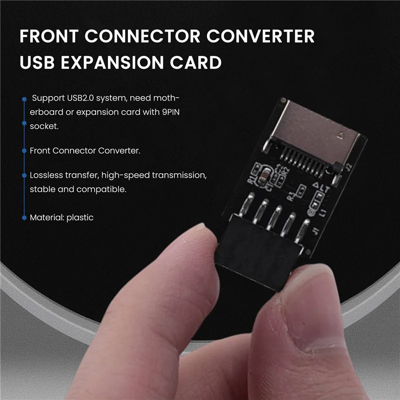 AED5-Motherboard USB2.0 9Pin zu TYPE-C A-KEY Frontstecker Konverter USB3.2 TYPE-E Schnittstelle Header Adapter Extender Karte