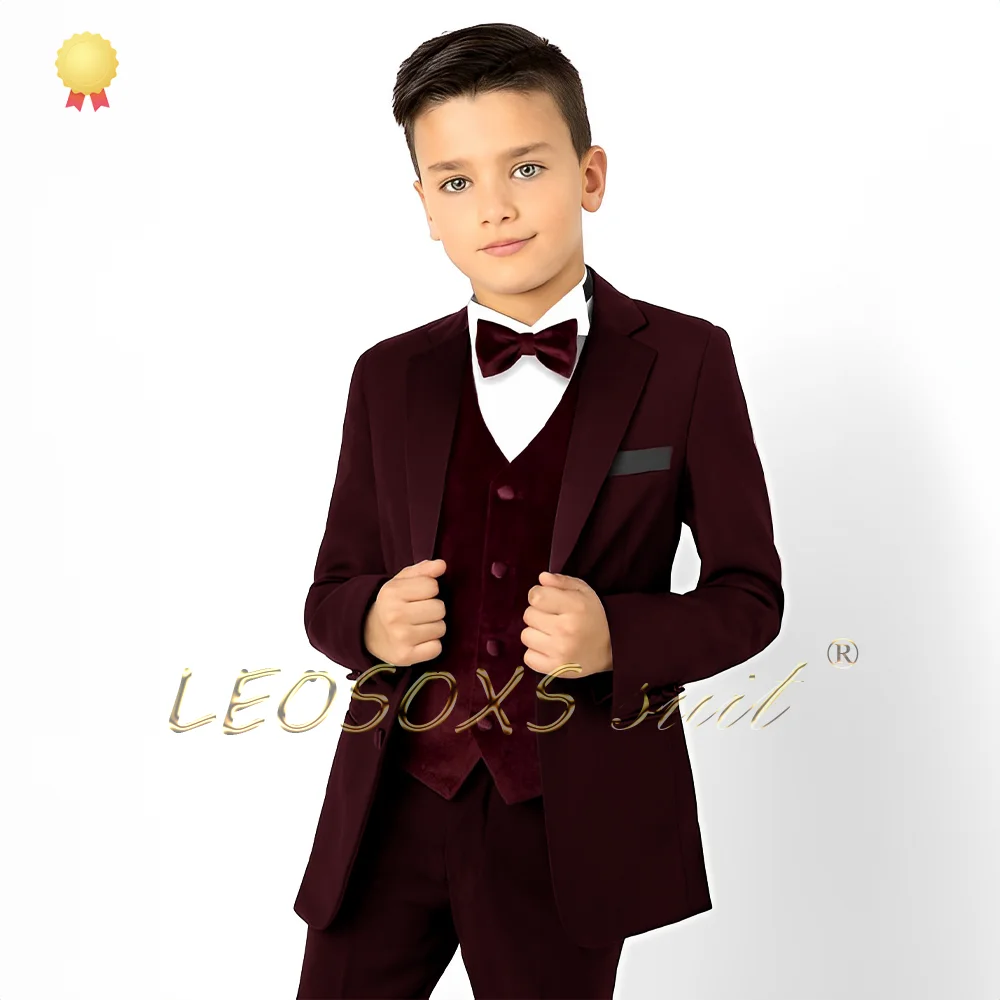 Ensemble 2 pièces pour garçons de 3 à 16 ans, robe de soirée imbibée pour mariages d'enfants, fêtes et occasions formelles