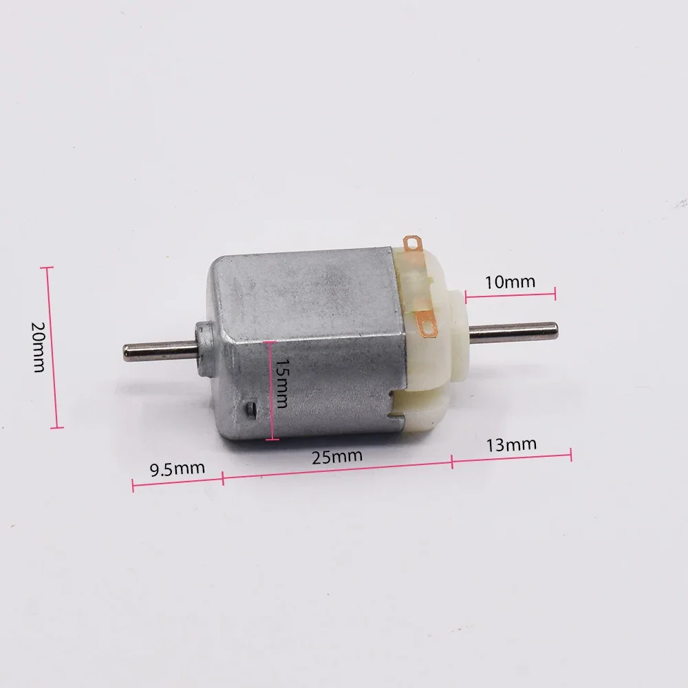 FF-130SA Micro 130 Dual Shaft Motor DC 6V 7.4V 9V 12V 17000RPM High Speed Mini 20mm Electric Motor Hobby Toy Car Boat Train DIY view 4