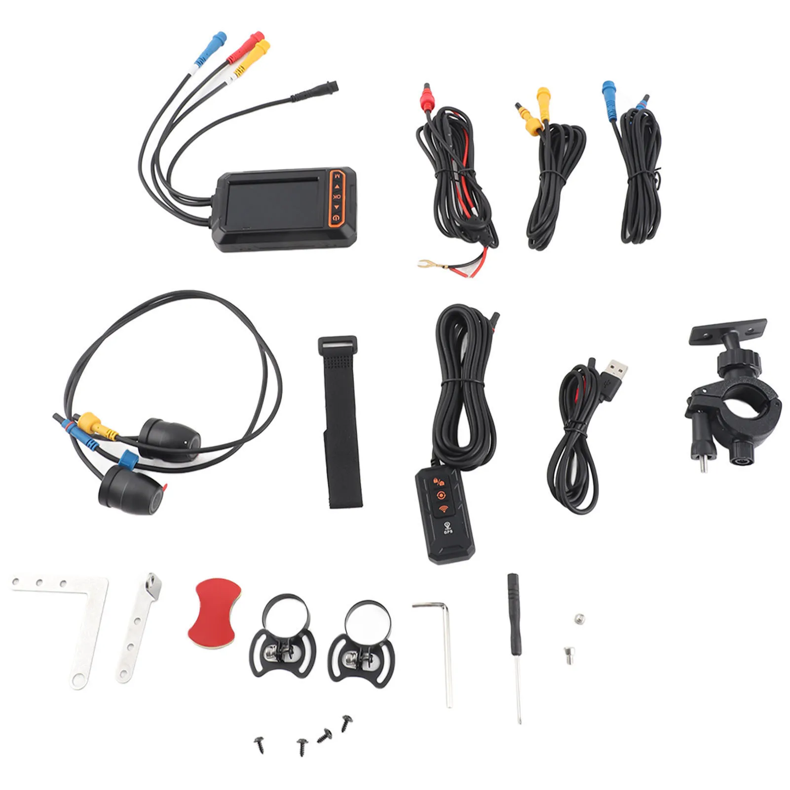 

Мотоциклетная видеорегистратор с двумя объективами, передний и задний 1080P, 3-дюймовый экран, IP67, записывающее устройство для вождения, для автоспорта, велоспорта, рекордер