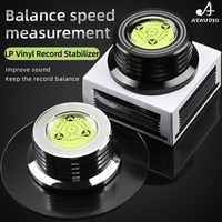 ATAUDIO 50Hz LP Vinyl Record Disc Stabilizer with Level Aluminum Alloy Universal Music Player Turntable Accessories