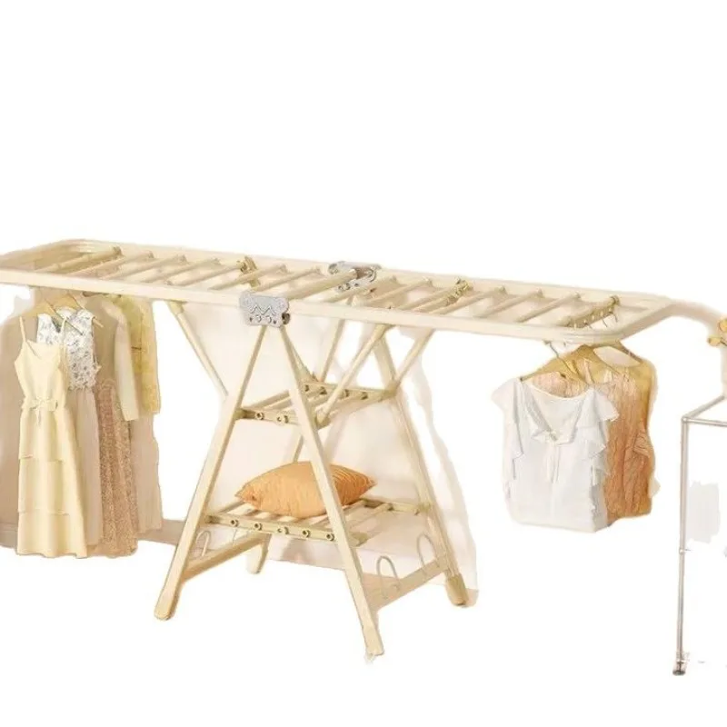 

Balcony floor-to-ceiling household drying rack Beauty salon drying towel Free installation Foldable indoor baby drying rack