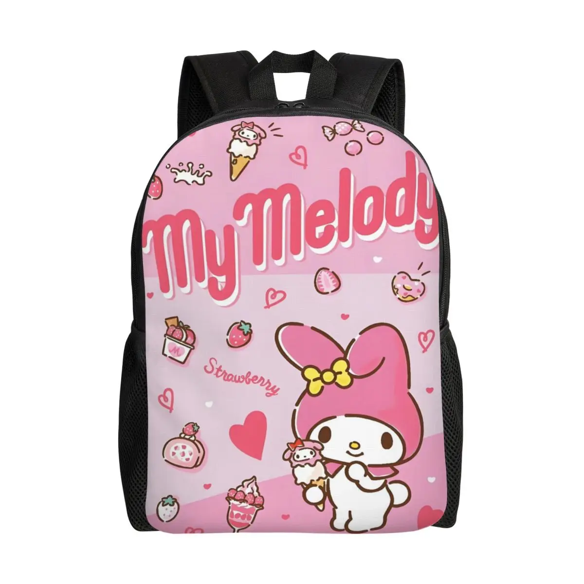 

Custom Melody Laptop Backpack Men Women Casual Bookbag for School College Students Cartoon Movie Kawaii Design Bags