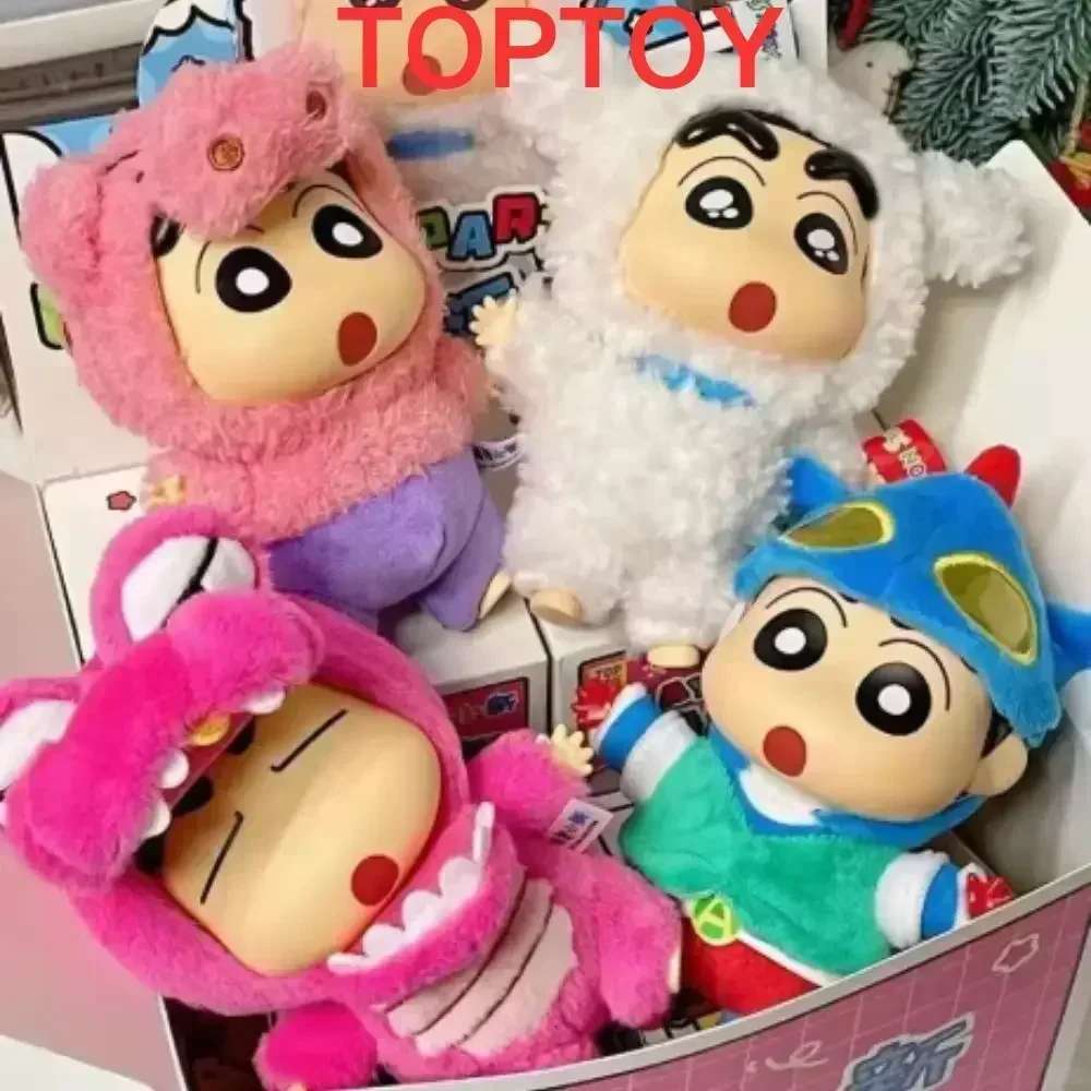 @@@TOPTOY Crayon Shin-Chan Play Party Series Blind Box Vinyl Doll Mystery Box Anime Figure Room Decoration Collection Kids Gifts