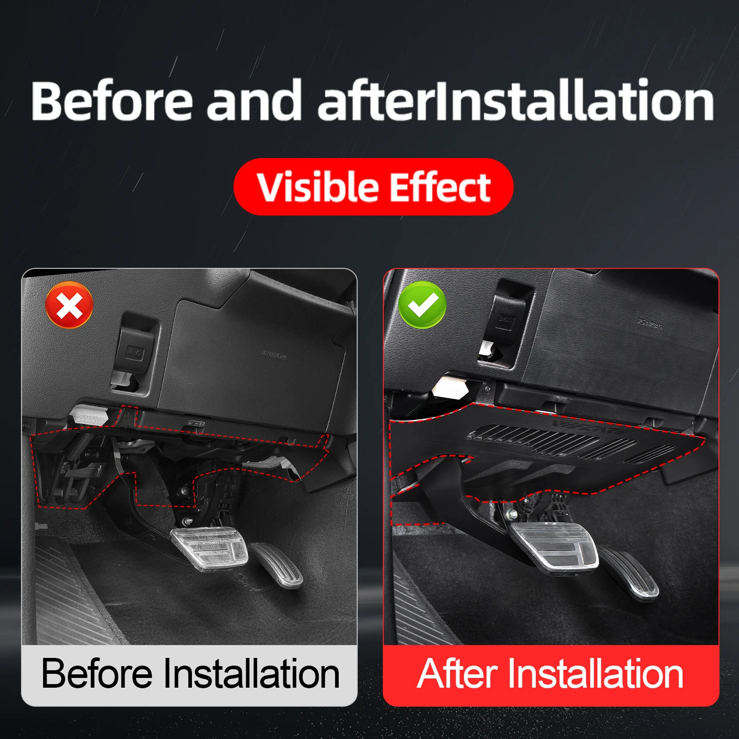 For Toyota Land Cruiser Prado LC250 J250 2024-2027 Driver Side Steering Wheel Lower Cover Soundproof Panel Interior Accessories