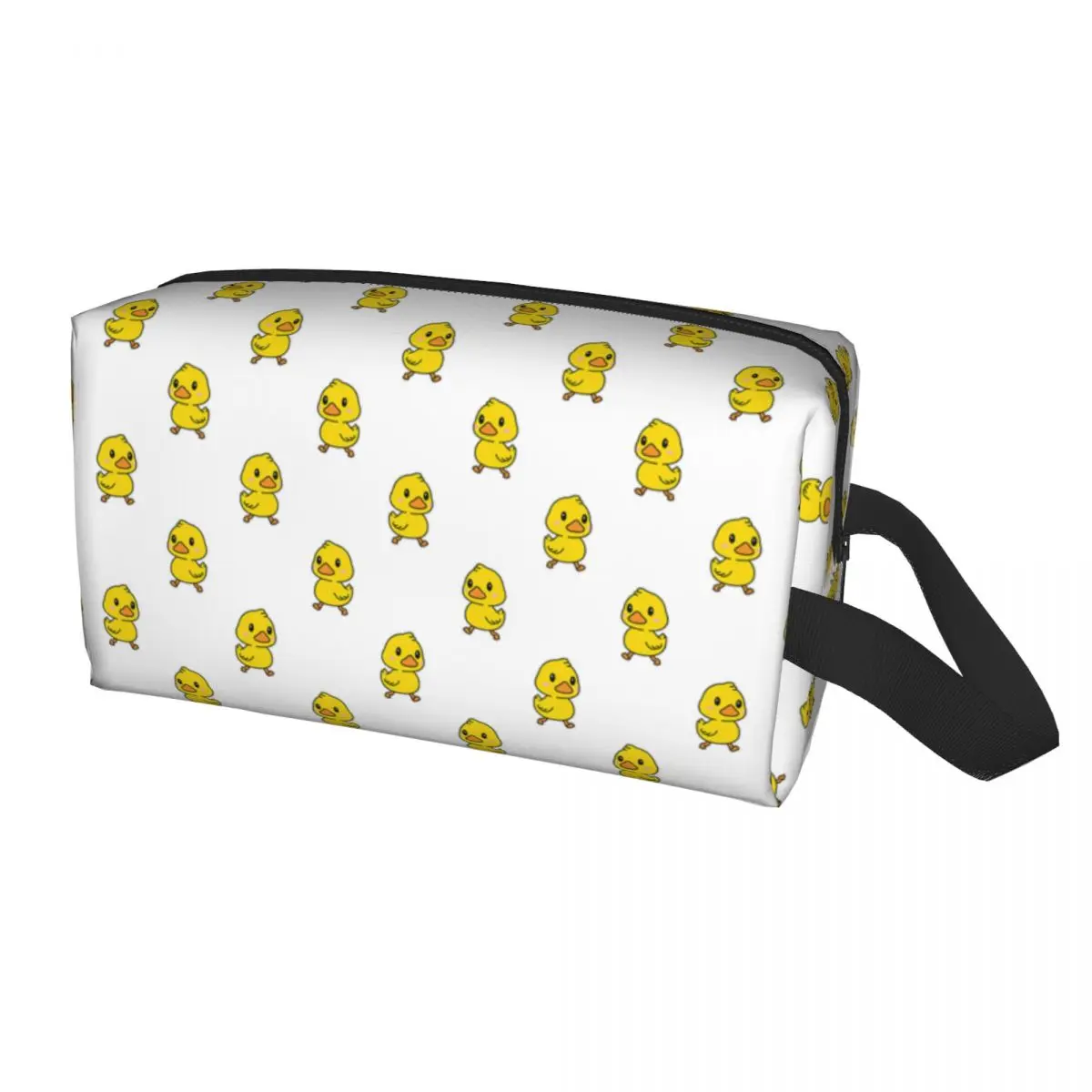 Custom Cute Rubber Duck Walking Travel Cosmetic Bag Women Toiletry Makeup Organizer Ladies Beauty Storage Dopp Kit