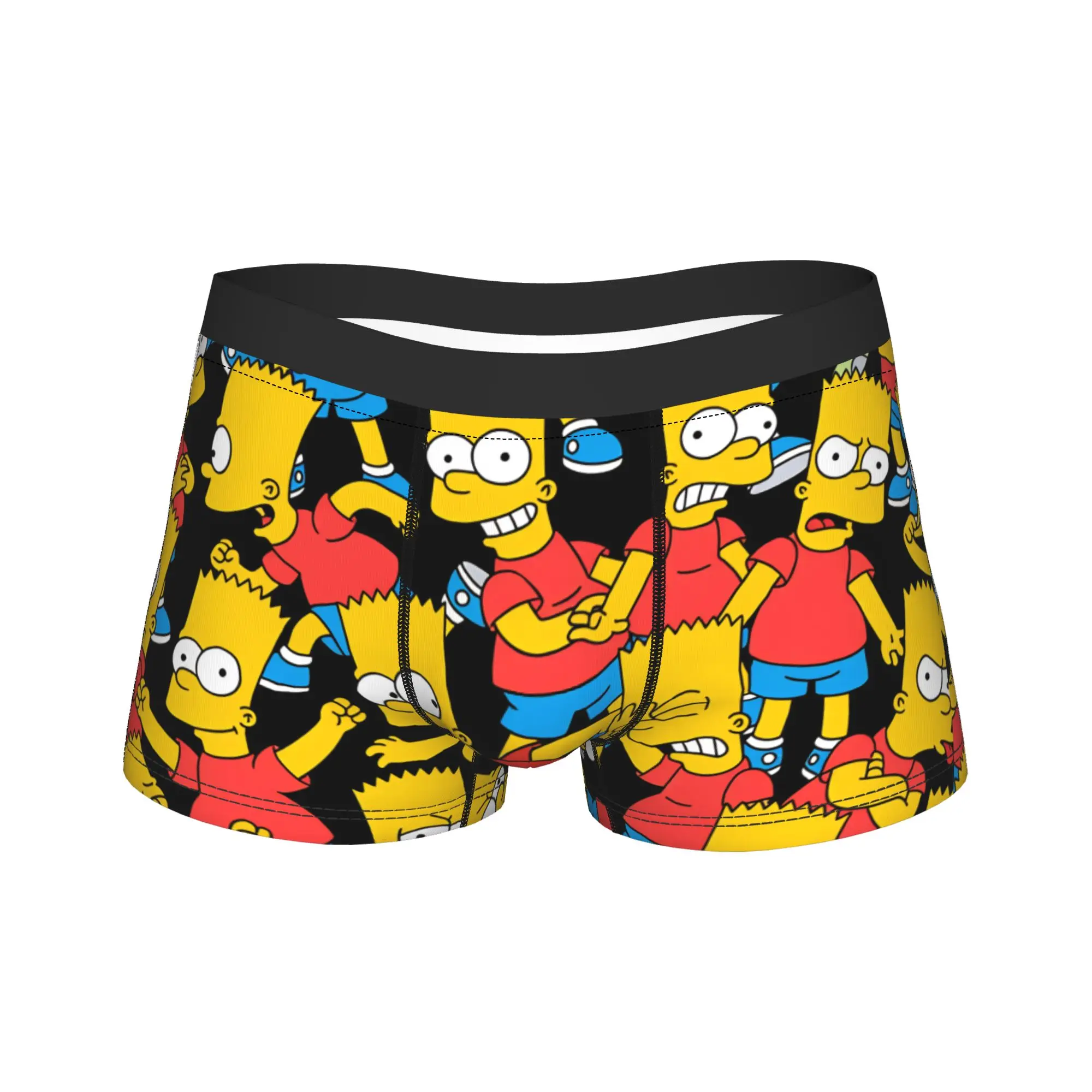 S-Simpsons Bart Character Pattern Underwear  Custom Trunk Trenky Man Underpants Funny Shorts Briefs Gift