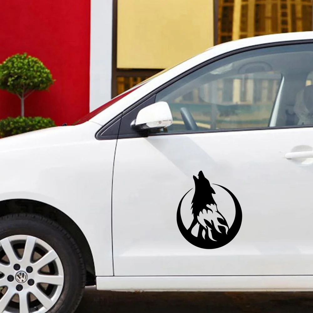 Large size Wolf Car Stickers And car Decals Waterproof Vinyl Funny Auto carbon fiber sticker Cars Decoration Accessories