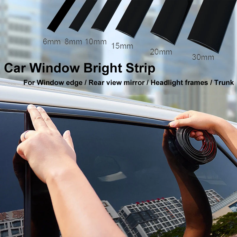 Bright Strip Car Decorative Line Universal Window Anti-scratch Chrome Bumper Strip Trim Molding Styles Vehicle Accessories Seal