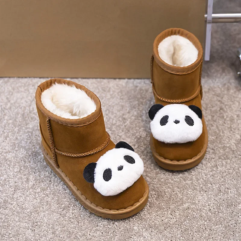 Warm Snow Boot New Fashion Girl Boots Cute Cartoon Winter Boot Daily Versatile Child Shoes Thick Soled Comfort Girl Shoe Botas