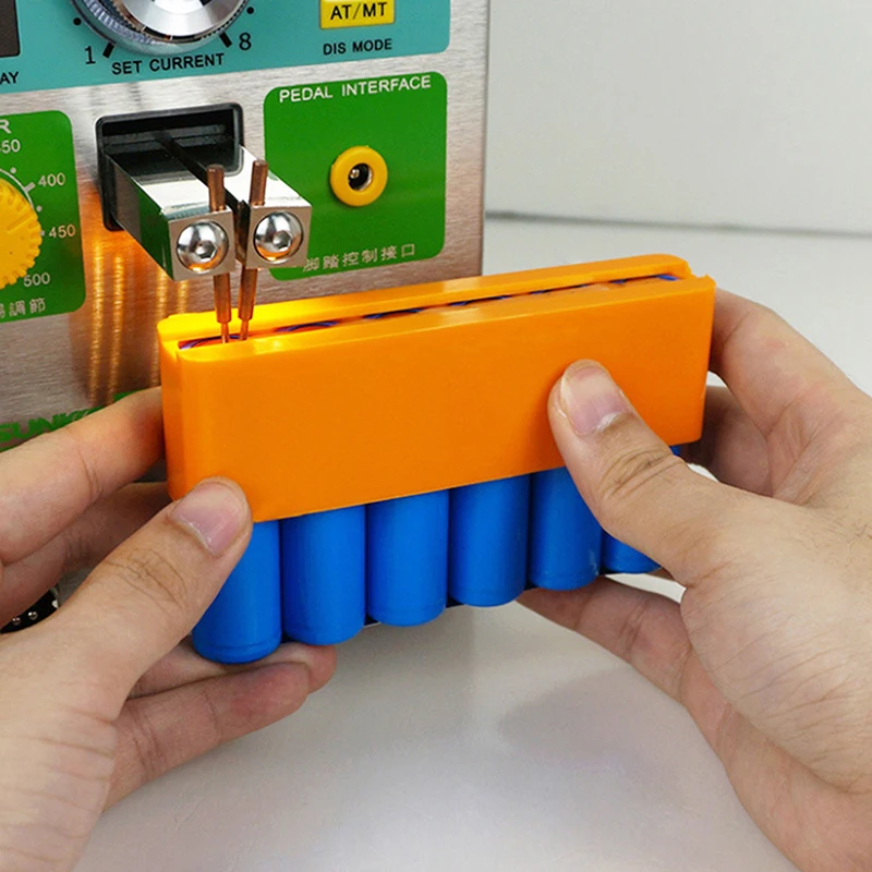 18650Battery Pack Fixture For Spot Welder Single Row Double Sided Spot Welding Plastic Fixed Fixture Battery Pack Soldering Tool