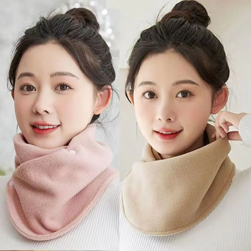 New Winter Plush Neck Scarf Soft Warm Neck Cover Plush Double Layer Neckerchief Outdoor Windproof Neck Protector Neck Warmer