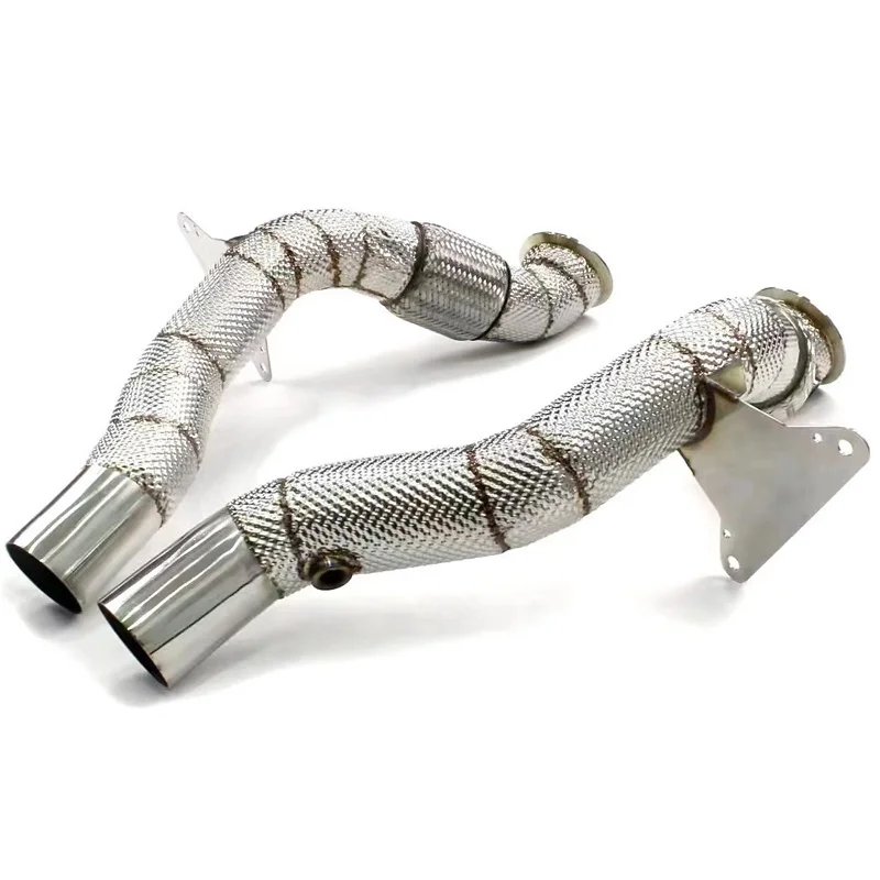 

Head Section High flow Pipes Exhaust Pipes branch downpipe Exhaust Pipe with catalyst for Ferrari 488 3.9 2015