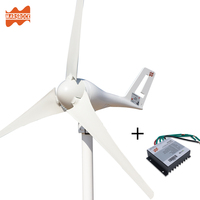 400W DC 12V 24V Start 2.5m/s 5 Blades Wind Turbine Generator Windturbine Mini Small Home Windmill With Free Controller