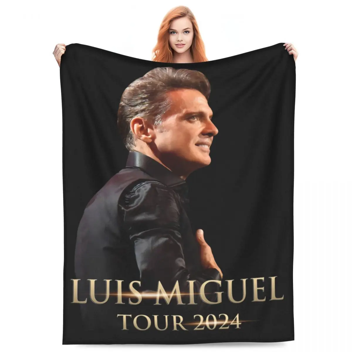 Luis Miguel Tour 2024 Throw Blanket Flannel Sofa Mucisian Hip Hop Throw Blanket Relax Soft for Car Bedspreads