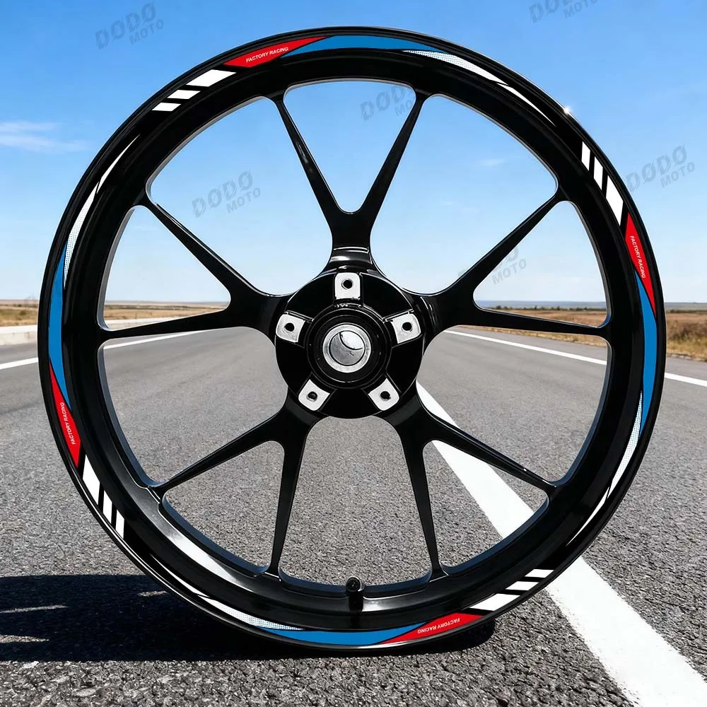 10"12"13"14"15"16"17"18"inch Motorcycle Rim Outer Edge Decor Accessories Reflective Sticker Tire Inner Ring PVC Waterproof Decal