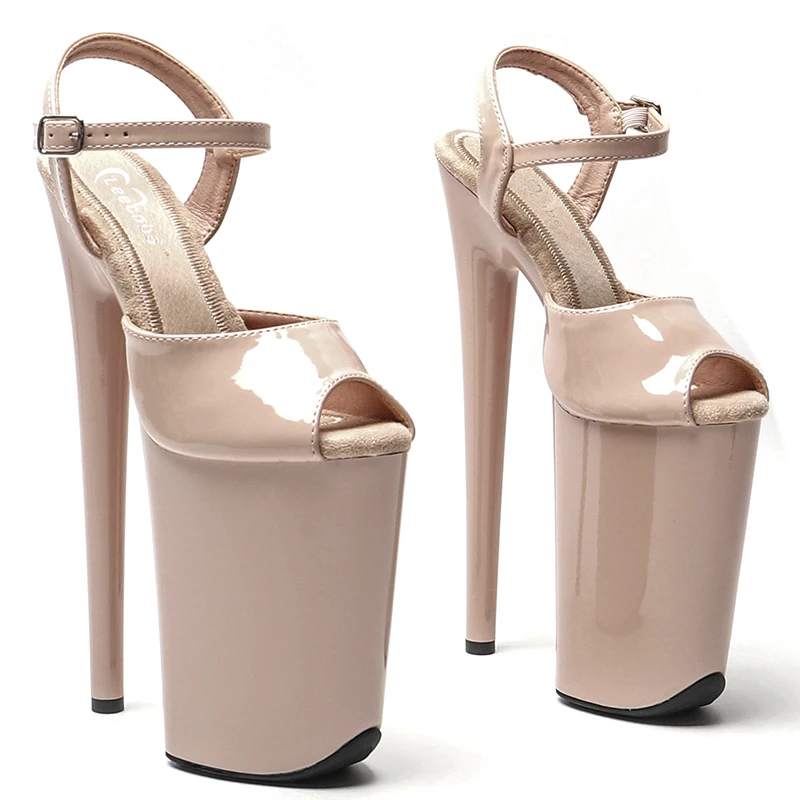 

Leecabe 23CM/9inches New Peep Toe High Heels sandals Pole Dance Shoes Stripper Heels Party Show Stage Platform Women Sandals 1K