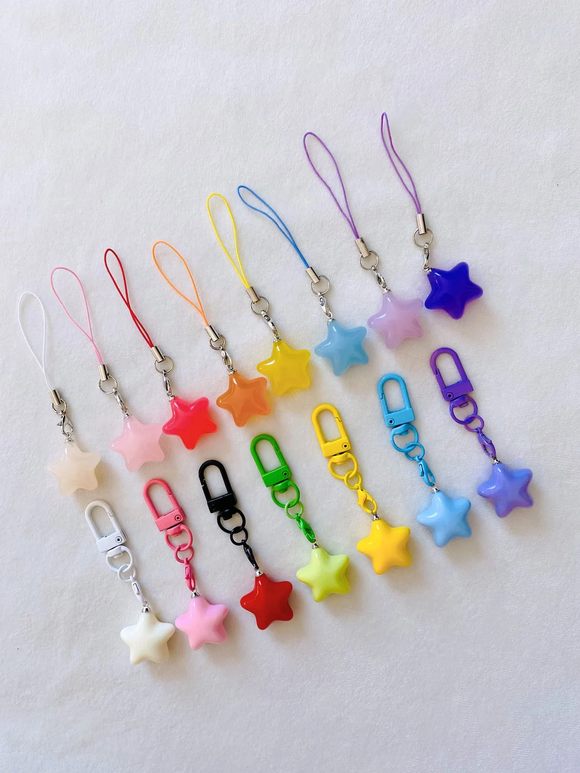 Colorful star kawaii phone charm,planner charm,ready to ship,kawaii accessories,phone strap,cute gift,anime charm,cute planner